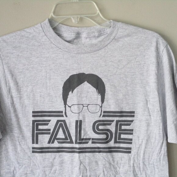 Mens The office FALSE T Shirt Size Medium Gray Short Sleeve - Picture 2 of 4